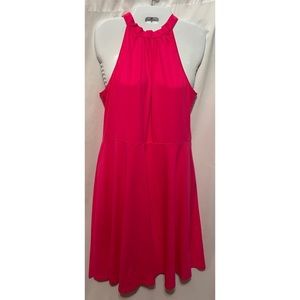 OE Ouges ladies NWT halter tie dress Hot Pink Large